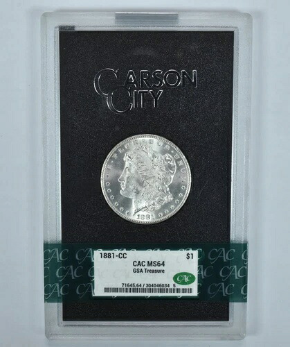 1881-CC モーガンシルバードル GSA トレジャー MS64 CAC CACg-
