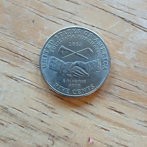 2004年ルイジアナ買収記念無刻印コイン