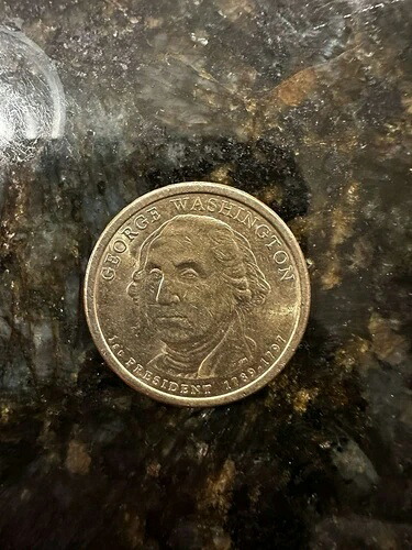 ジョージ・ワシントン初代大統領 (1789-1797)2007 (D) 新品同様 US 1ドルコインレア-