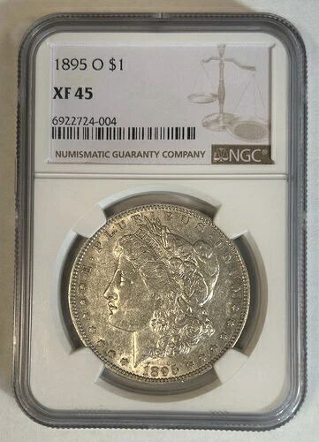 1895年-O モーガンシルバー $1 ドルコイン NGC XF 45-