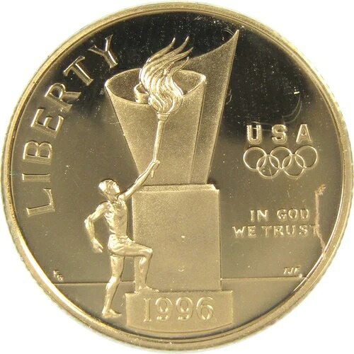 アトランタオリンピック聖火台記念 1996 Wプルーフ金貨 5ドル