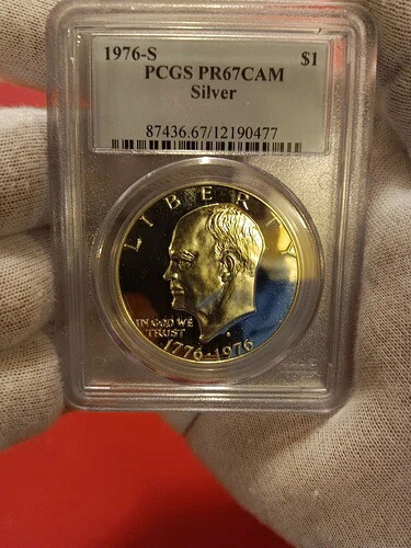 1976-S PCGS PR 67 Cam シルバー 1ドル バイセンテニアル ドル