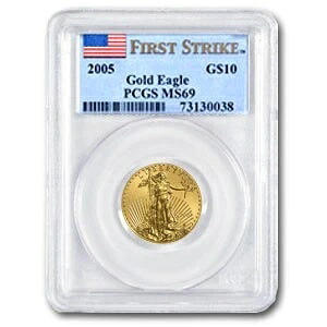 2005年 1/4オンス アメリカンゴールドイーグル MS-69 PCGS (FS?)
