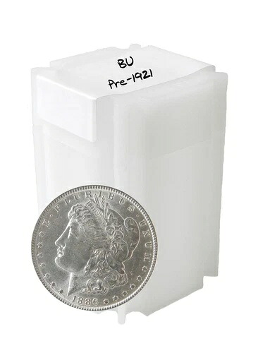 1921年以前のモルガン・ダラー銀貨 BU 20枚セット S$1 コイン 235,125円