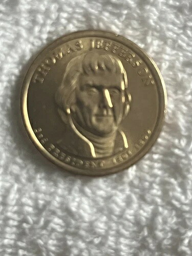 トーマス・ジェファーソン 2007 D ミント 第3代アメリカ大統領 1ドル硬貨 1801-1809