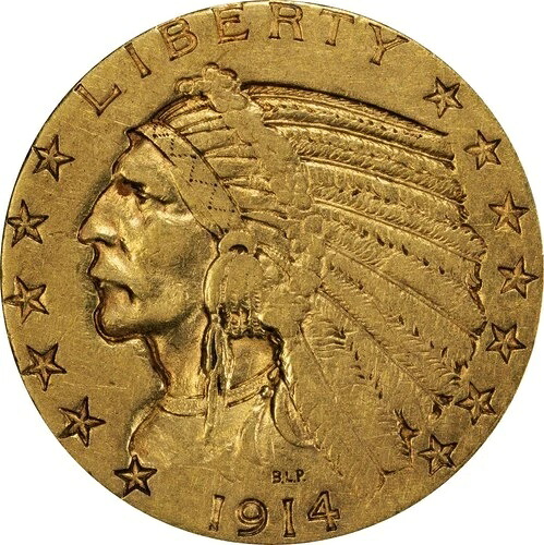1914年-S XF45 インディアンヘッドハーフイーグル PCGS 58675870-
