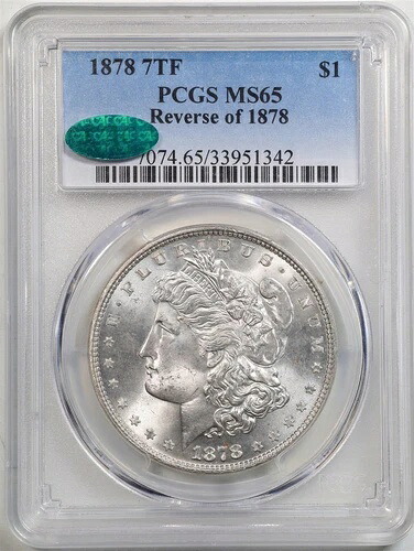 1878 7TF リバース 1878ドル モーガンシルバードル MS65 PCGS CAC 33951342-