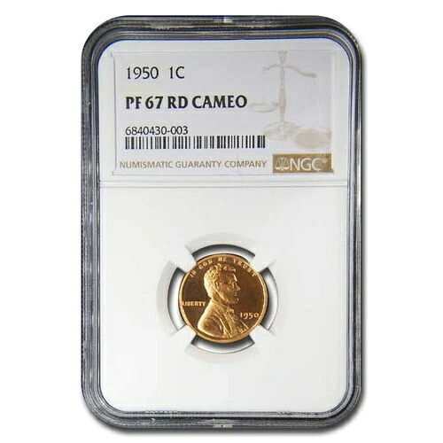 1950年 リンカーン・セント PF-67 カメオ NGC (レッド)