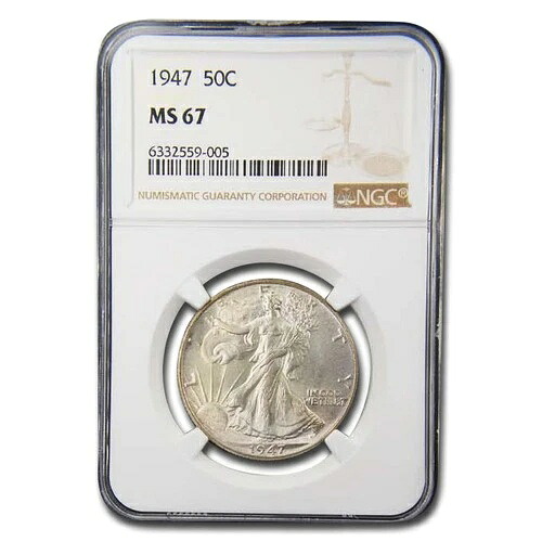 1947年ウォーキング・リバティ・ハーフダラー MS-67 NGC
