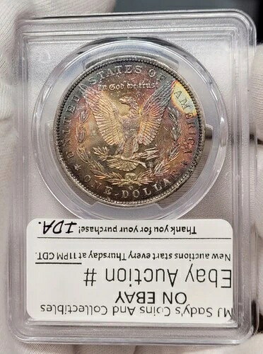 1889年 O モーガンシルバードル $1 PCGS MS64 アンダーグレード? 見事なモンスターカラー！