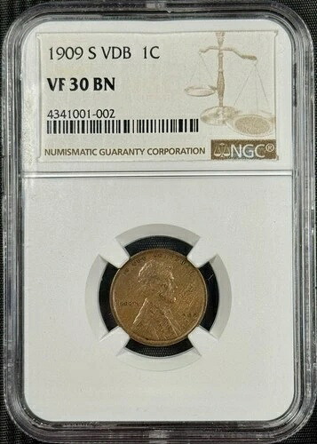 1909 S VDB 1C VF 30 BN-｜WORLD RESOURCE【QUEEN店】