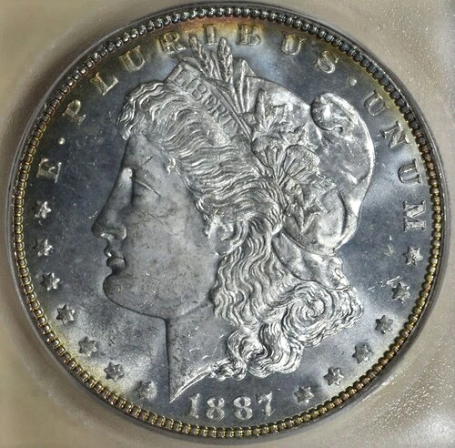 1887/6-P モルガン銀貨 ICG MS64+ PL！非常に希少で、年代も良好です！写真をご覧ください！