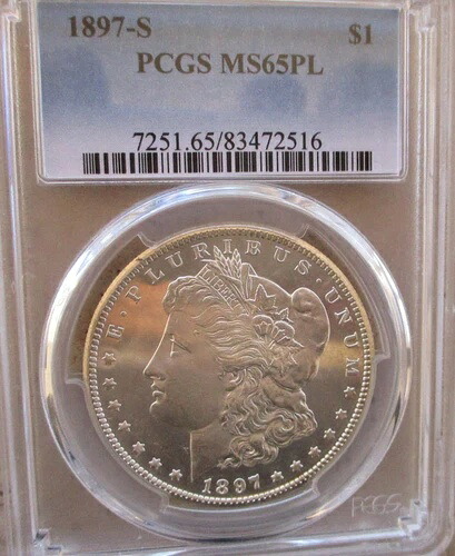 1897-S モルガン・ダラー PCGS MS65 PL｜WORLD RESOURCE【QUEEN店】