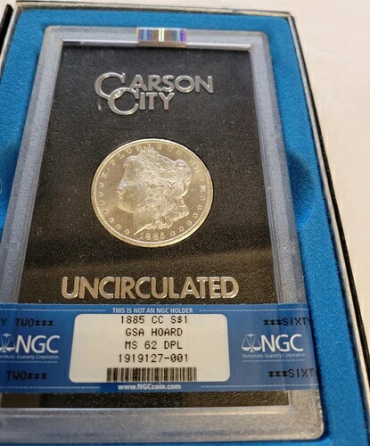 $1 1885-CC モルガン シルバー ダラー GSA BU ボックス & 証明書 カーソン シティ NGC MS62 DPL!!｜WORLD RESOURCE【QUEEN店】 238,590円