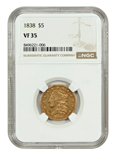 1838年 5ドル NGC VF35 - クラシックヘッド 5ドル - クラシックヘッド ゴールドタイプコイン