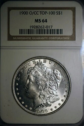 1900 O/CC MS64 NGC モーガンシルバードル S $1 トップ 100-