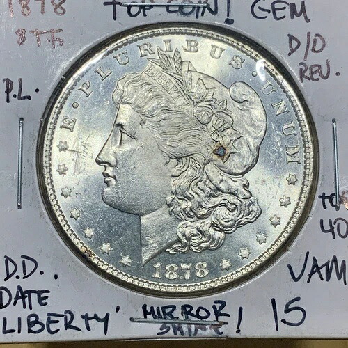 1878年 8TF モーガンシルバードル BU。 DDO 'リバティ'。 PL-