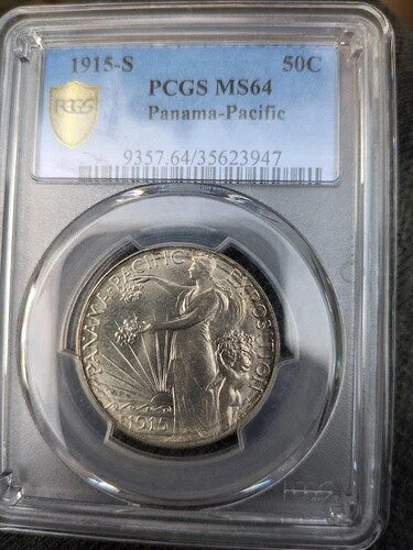 1915年-S 50C パナマ太平洋記念 1/2ドル-PCGS MS-64-