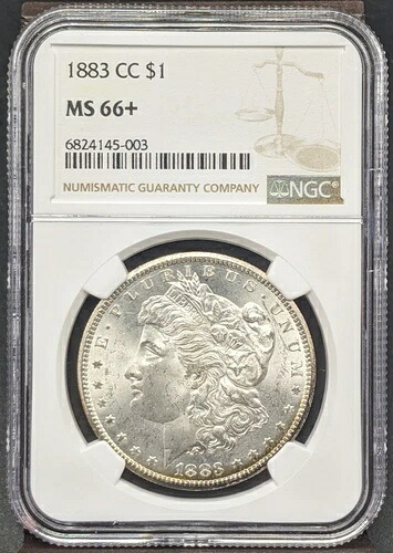 1883年CC米国モルガン銀貨NGC MS66+