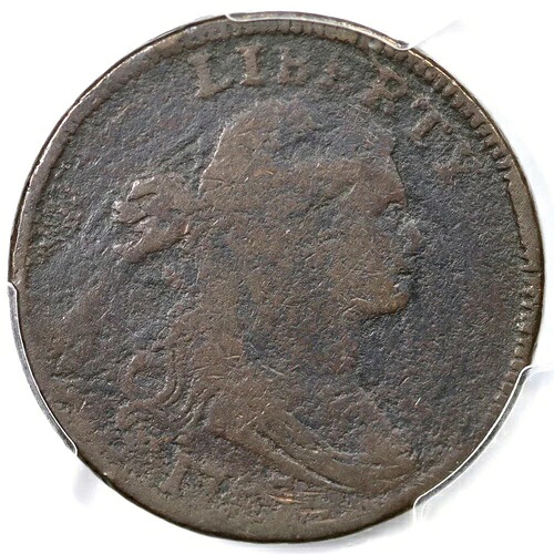 1797年 NC-5 R6 PCGS 正規品「Rev of '97、Stems」ドレープバスト ラージセントコイン 1セント