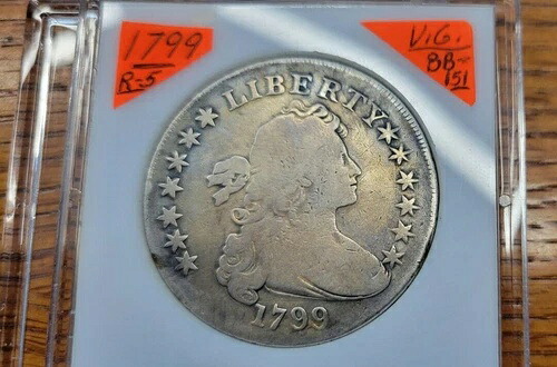 1799年 ドレープバスト シルバードル 1ドル VG+ 24031 300,960円