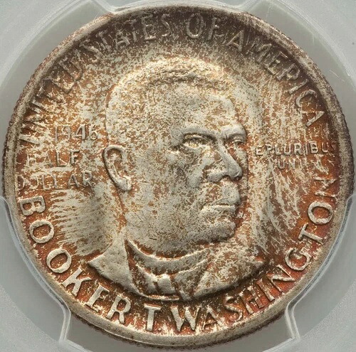 1946-S ブッカー T. ワシントン ハーフ ドル NGC MS-67 素晴らしい色調! 300,960円