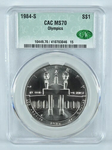1984-S オリンピック記念銀貨 MS70 CAC
