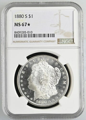 1880年 Sモーガンシルバードル NGC MS-67 * DMPL OBVERSE-｜WORLD RESOURCE【QUEEN店】