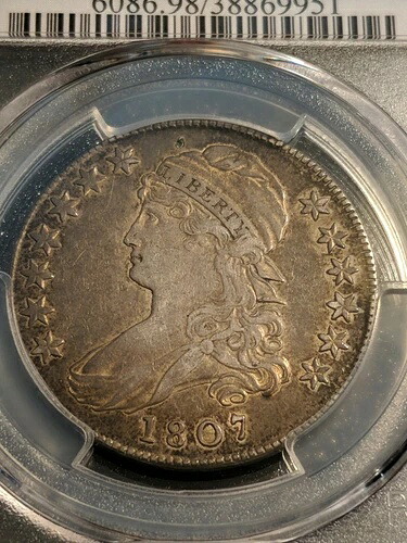 1807 キャップド バスト ハーフ ドル PCGS XF+++ O-112 ラージ スター 50/20 美品!!! 330,660円