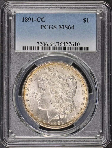 1891-CC 1ドル モルガン・ダラー PCGS MS64｜WORLD RESOURCE【QUEEN店】