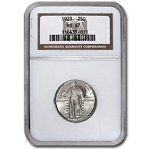 1923年 スタンディング・リバティ・クォーター MS-67 NGC｜WORLD RESOURCE【QUEEN店】