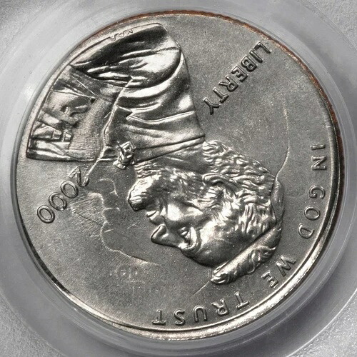 2000 PCGS MS66 セントストラック ダイムミントエラー ダブルデノミネーション 2ヘッド-