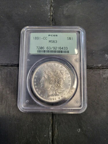 1891年 CCモーガンシルバードル PCGS MS63 OGH-