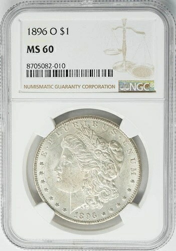 1896-O モルガン銀貨 $ MS60 NGC 950573-97
