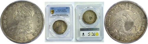 1811年 50セント キャップドバスト ハーフダラー PCGS AU-55｜WORLD RESOURCE【QUEEN店】
