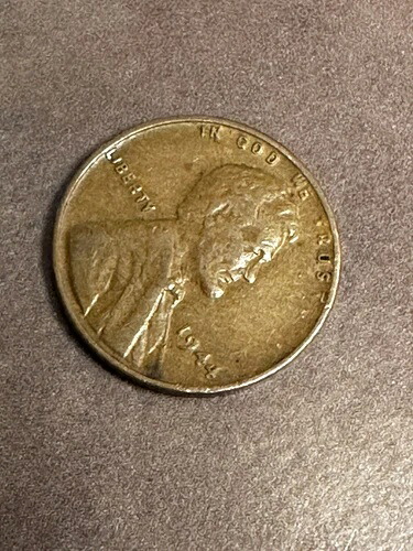 1944年小麦ペニー（ミントマークなし）