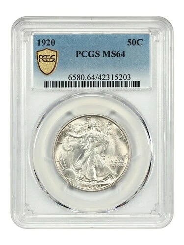 1920年 50セント PCGS MS64 -歩く自由の女神ハーフドル-