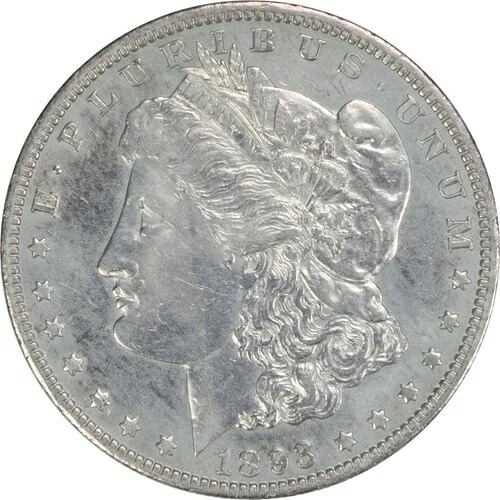 1893-O モルガン銀貨 AU 未認定 #212