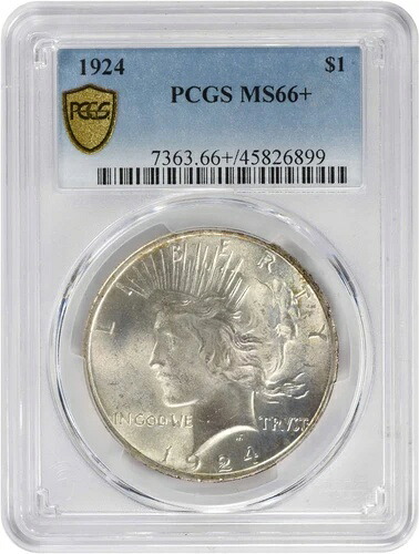 1924年 ピースシルバードル MS66+ PCGS-