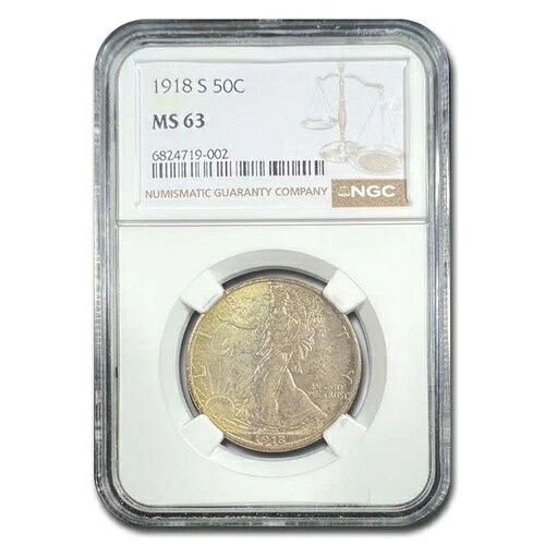 1918年-S歩く自由の女神ハーフドル MS-63 NGC-｜WORLD RESOURCE【QUEEN店】