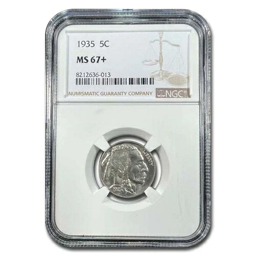 1935年 バッファローニッケル MS-67+ NGC