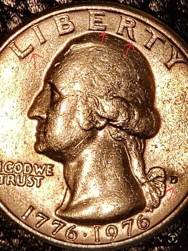 1776-1976 D 米国 200 周年記念クォーター、DDO、ミントマーク入り