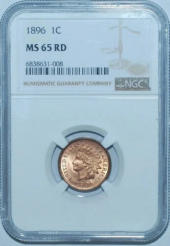 1896 NGC MS65RD レッドインディアンセント
