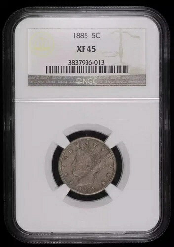 1885年 P ニッケルリバティヘッド NGC XF-45-