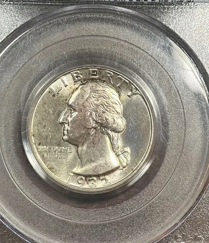PCGS MS63 1932 D ワシントン クォーター キーデート 素晴らしい光沢