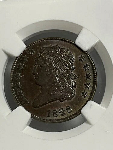 NGC MS62BN 1828 クラシックヘッド ハーフセント 12スター 美しい外観