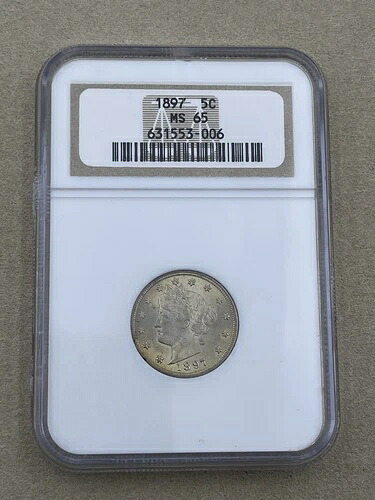 1897 5C NGC MS65 オリジナルカラー & サーフェス リバティ V ニッケル-