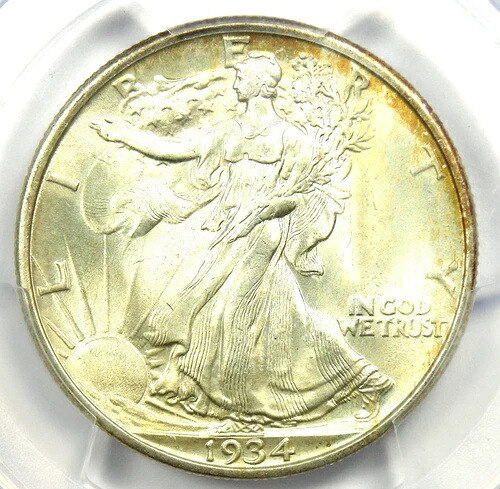 1934年ウォーキング・リバティ・ハーフダラー50セントコイン - PCGS MS67認定 - 2,000ドル相当