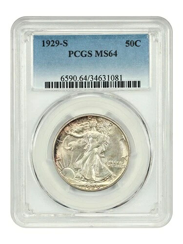 1929-S 50C PCGS MS64 - ウォーキング・リバティ・ハーフダラー｜WORLD RESOURCE【QUEEN店】