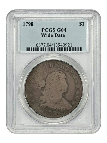1798年 $1 PCGS グッド 04(ワイドデイト)-ワシントンバストドル-|WORLD RESOURCE【QUEEN店】